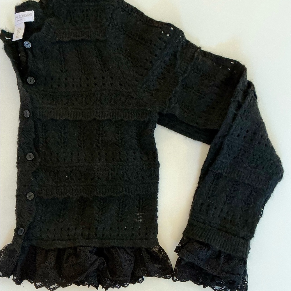 Caroline Constas Lace Trim Sweater Sz Sm - Picture 4 of 8